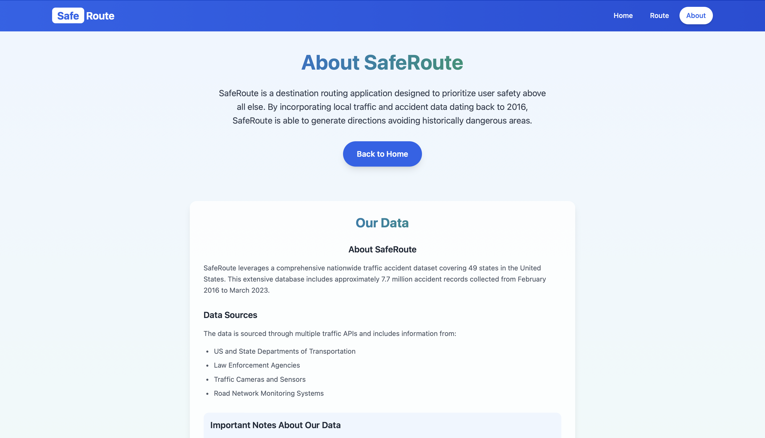 SafeRoute App Screenshot 3